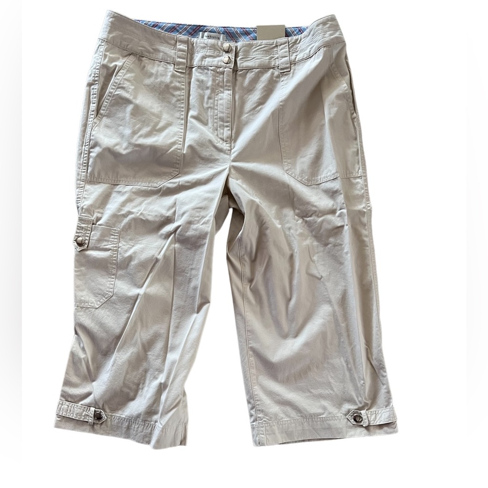 VAN HEUSEN New Stone Cargo Modern Fit Pedal Pusher Pants Cropped Size 12